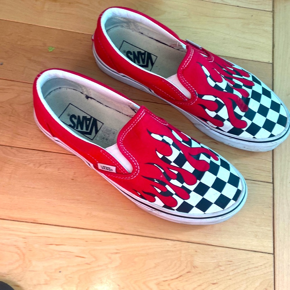 Bloody Checkered Customized Vans